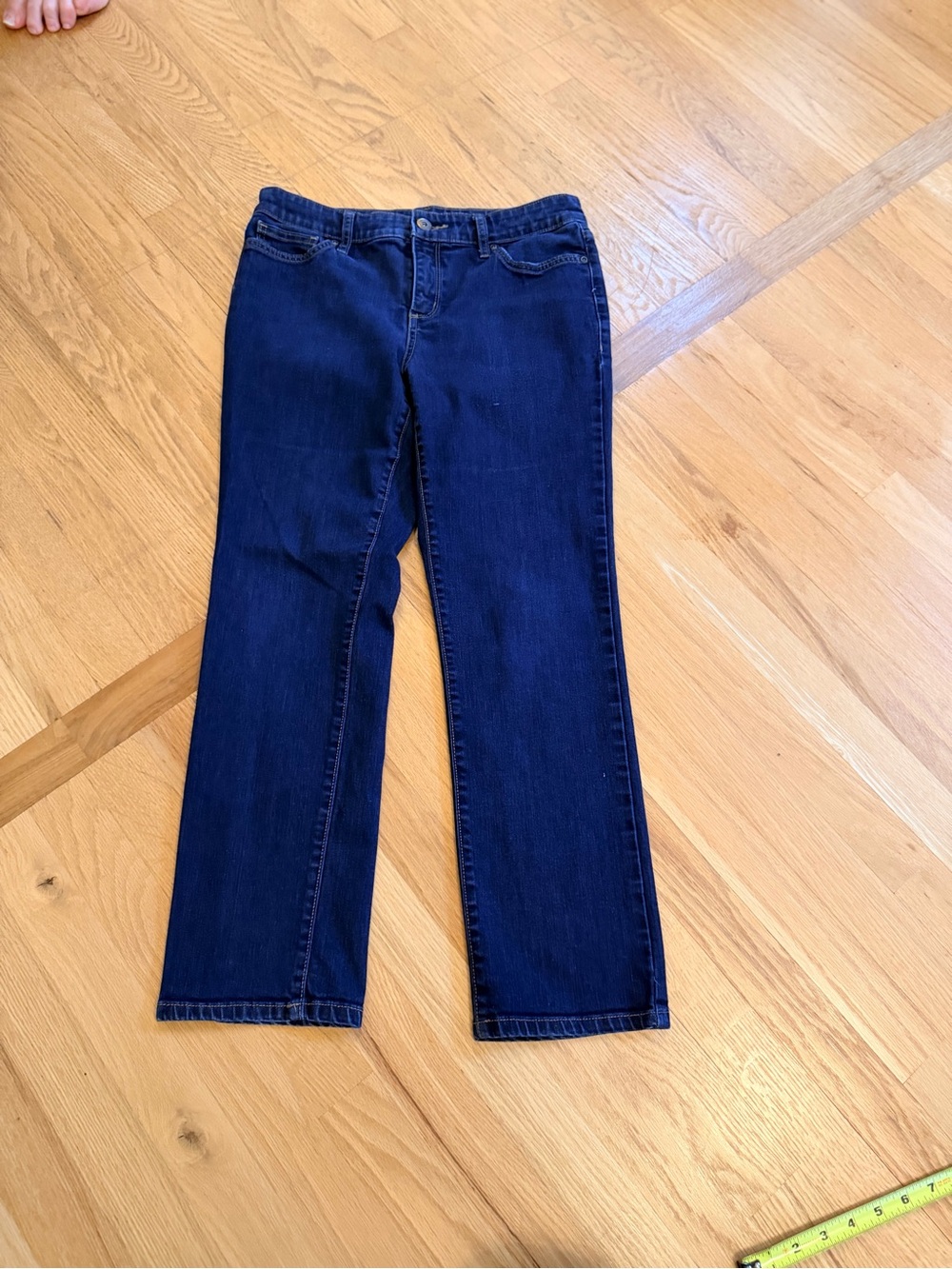 Ladies Size 10P "St. John's Bay" Women's Straight-Leg Jeans - Dark Indigo GUC ❤️